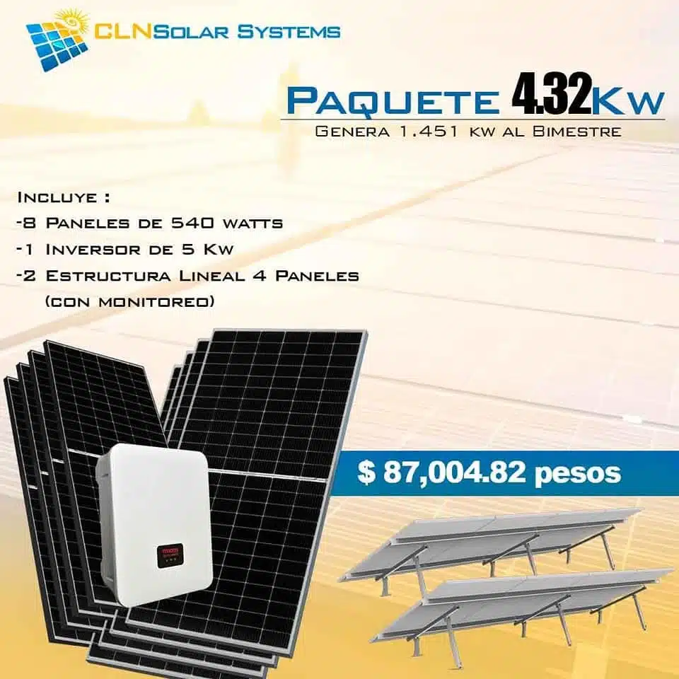 Sistema de 4kw/h